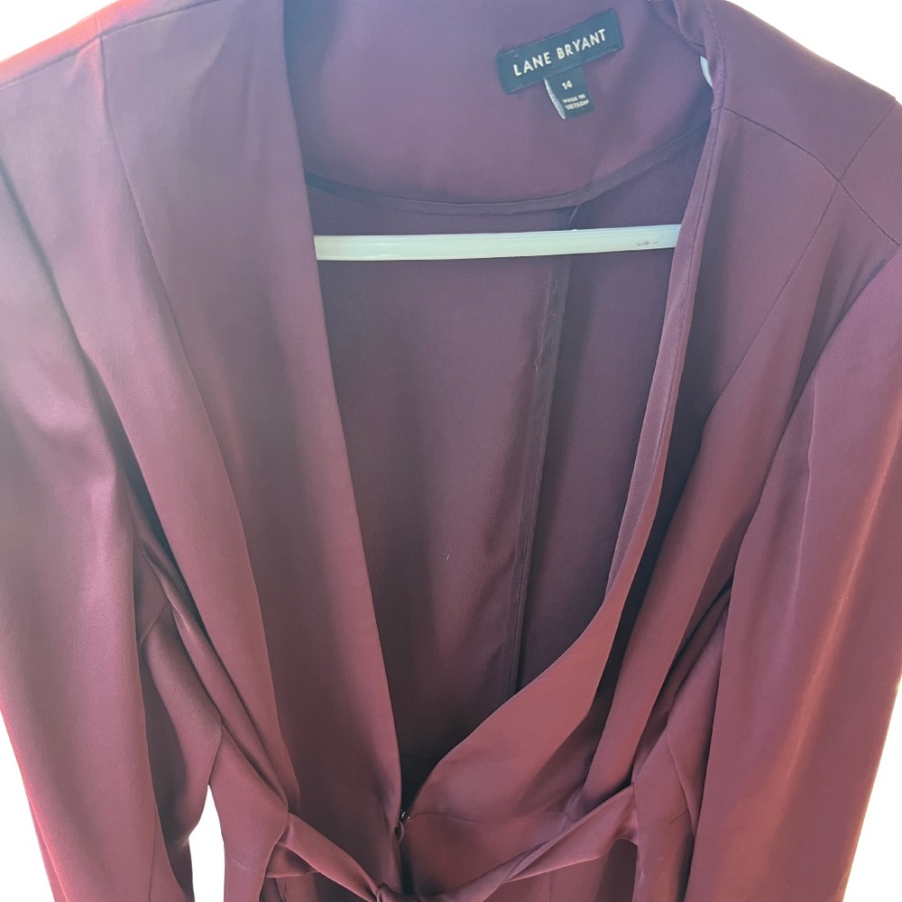 wine colored pantsuit